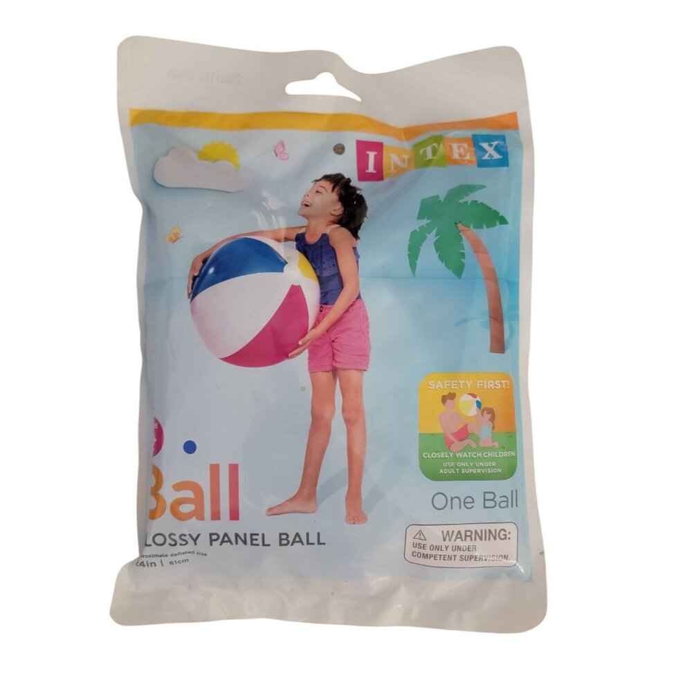 Intex 24” Glossy Panel Beach Ball The Wet Set #59030EP New Sealed 2024